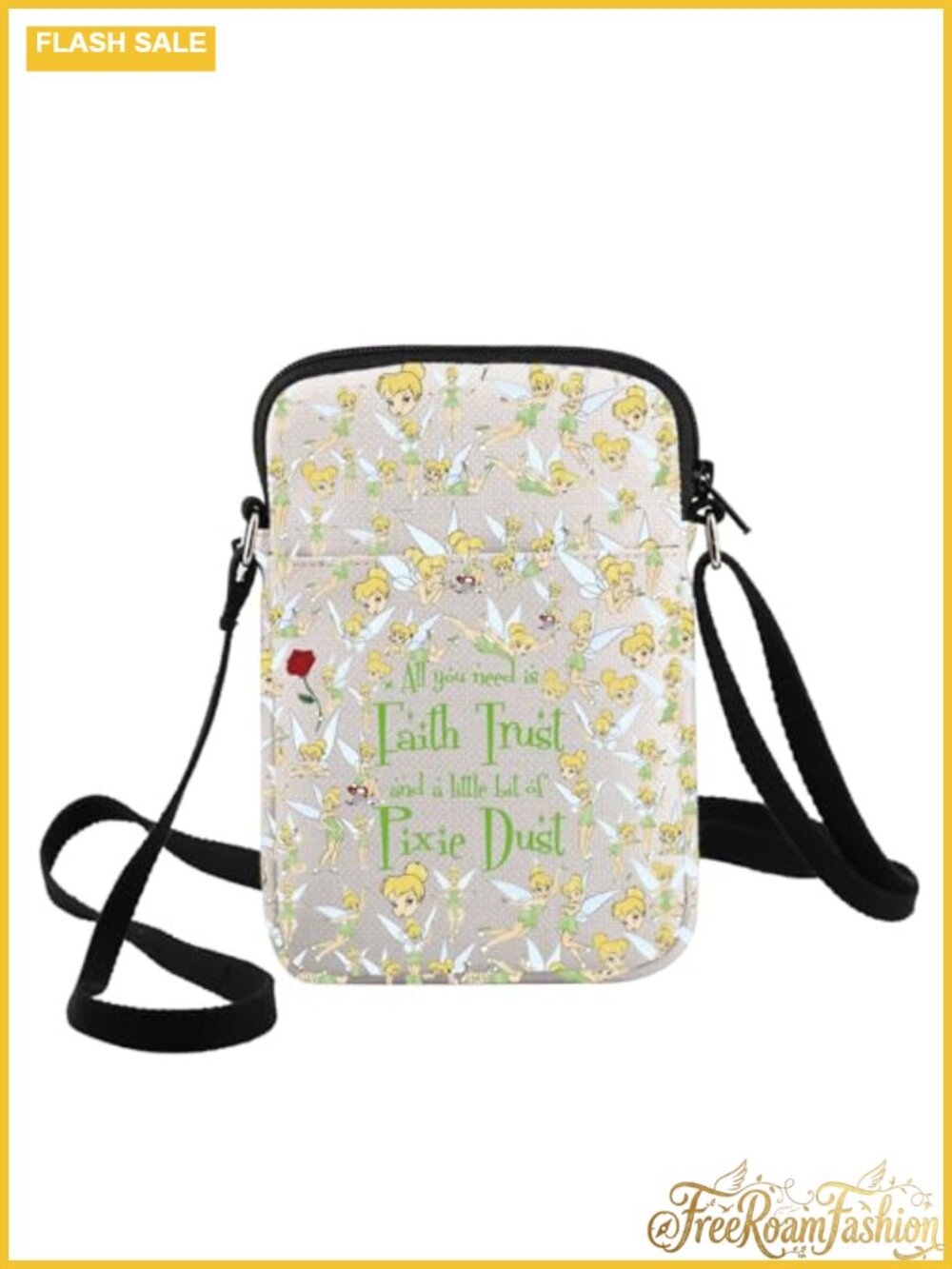 Canvas Crossbody Bag 3D Printed Sling Purse Fairy Tale Fans Gift